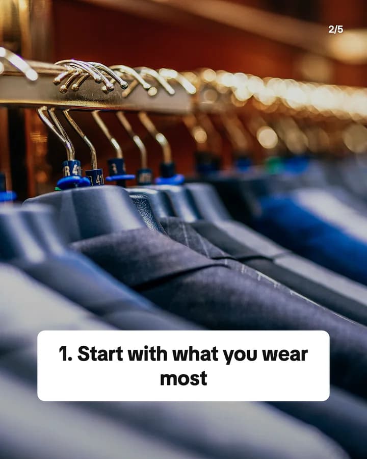 Slide 2: 1. Start with what you wear most