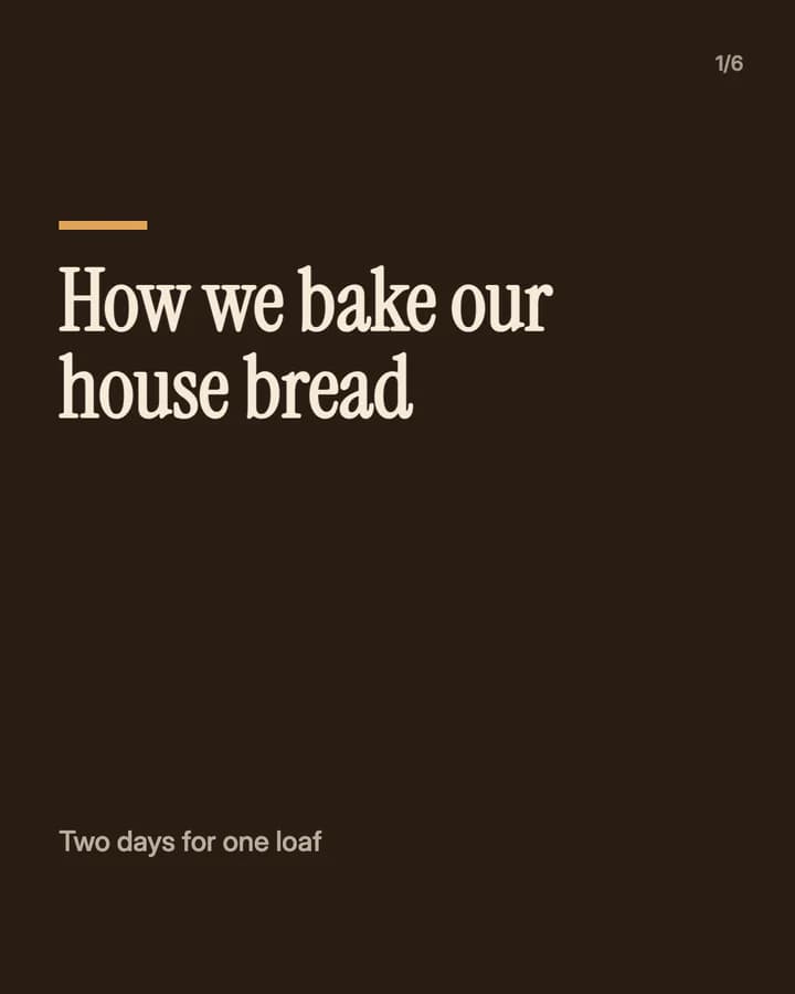Slide 1: How we bake our house bread Two days for one loaf