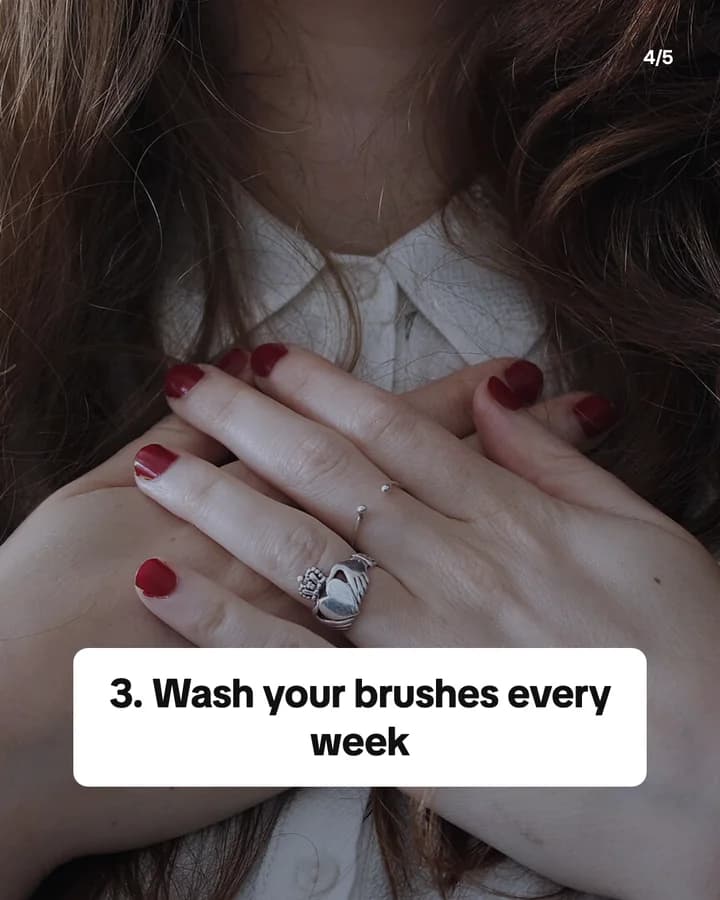 Slide 4: 3. Wash your brushes every week