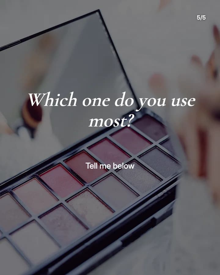 Slide 5: Which one do you use most? Tell me below