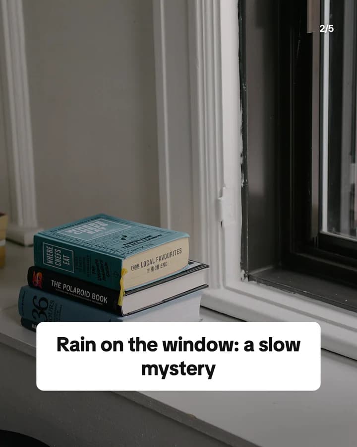 Slide 2: Rain on the window: a slow mystery