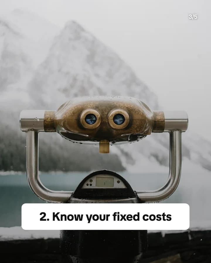 Slide 3: 2. Know your fixed costs