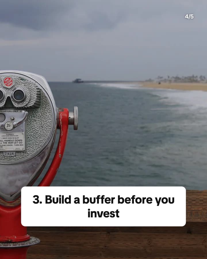 Slide 4: 3. Build a buffer before you invest