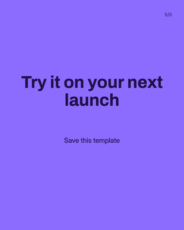 Slide 5: Try it on your next launch Save this template