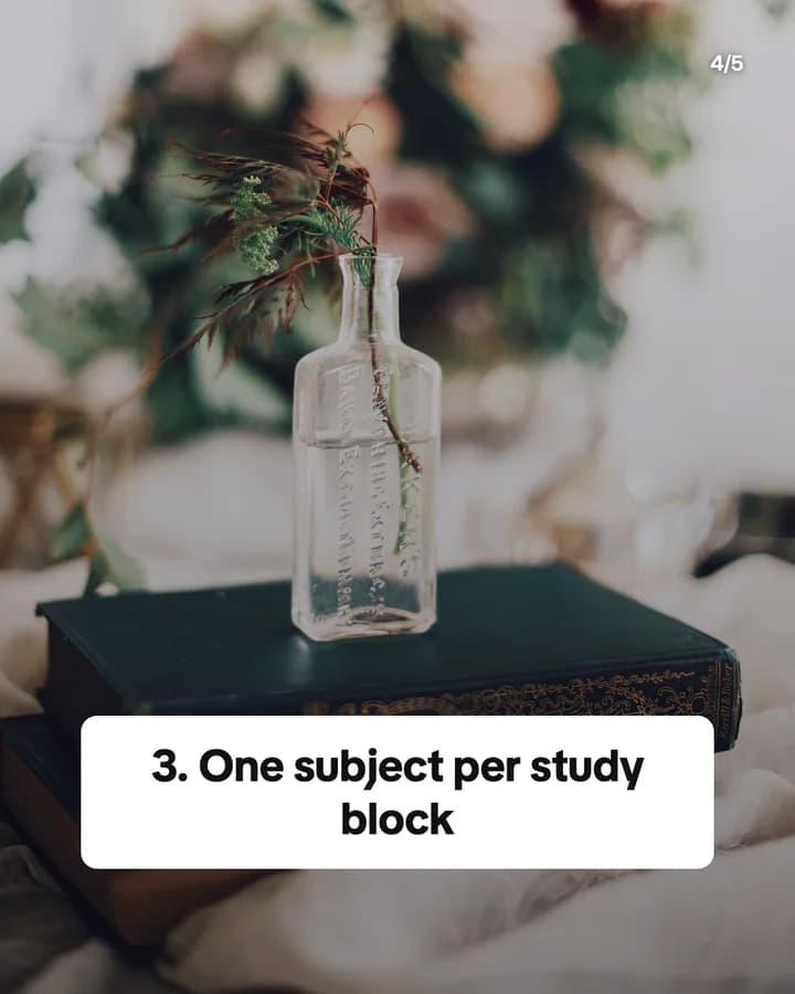 Slide 4: 3. One subject per study block