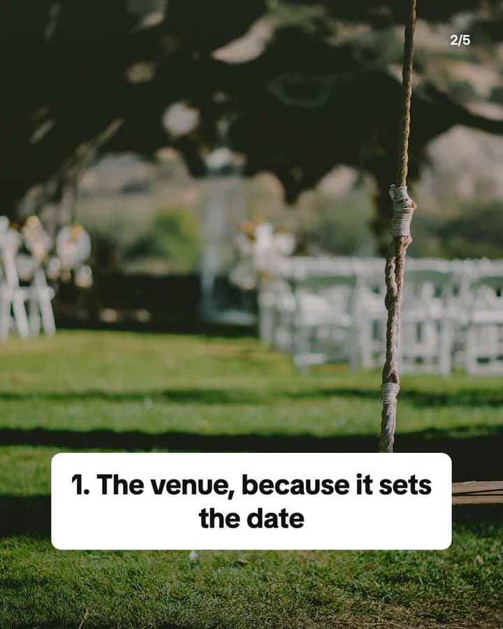 Slide 2: 1. The venue, because it sets the date