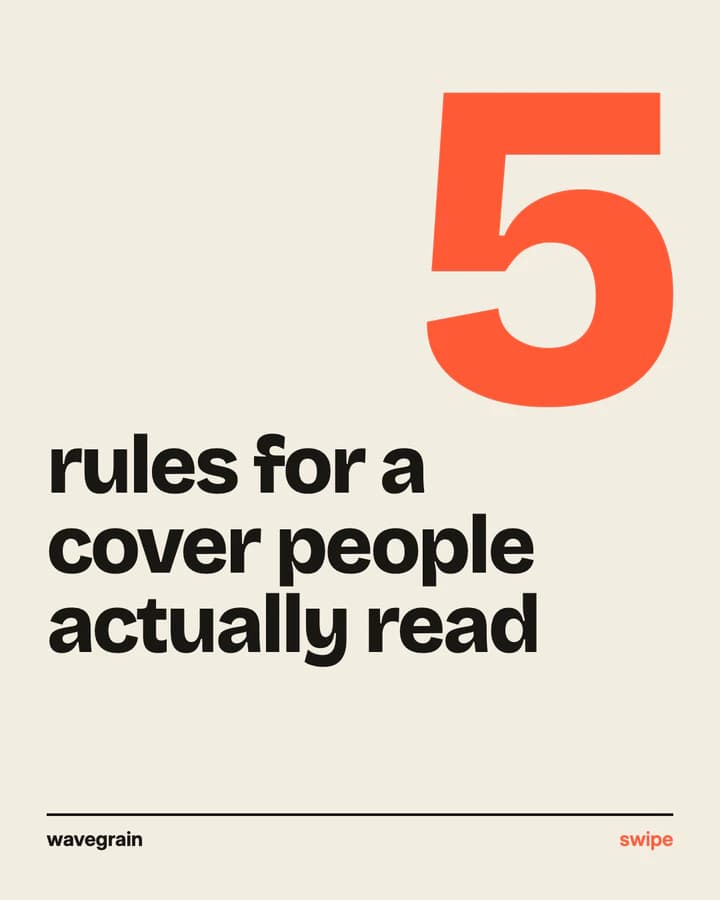 Slideshow cover: 5 rules for a cover people actually read
