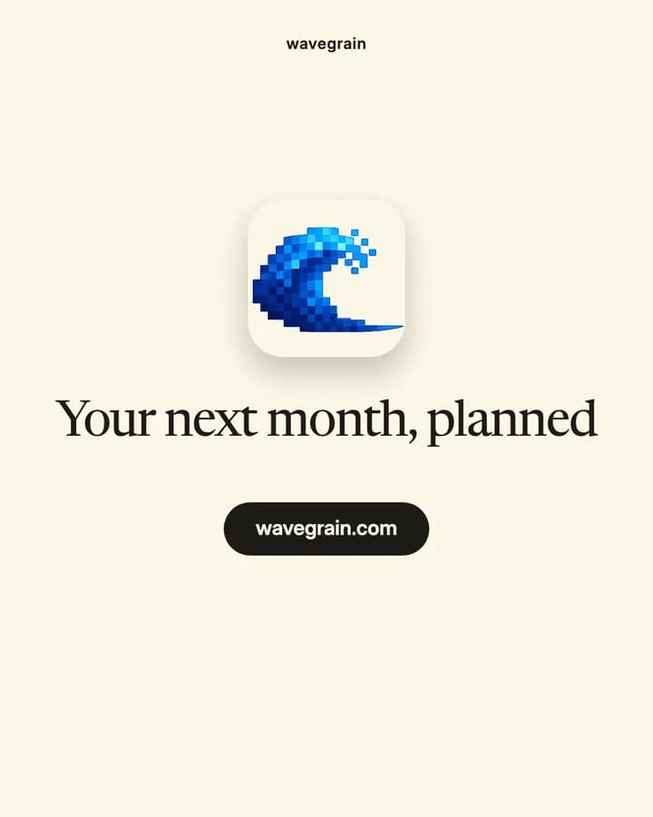 Slide: Your next month, planned, slide 3/3