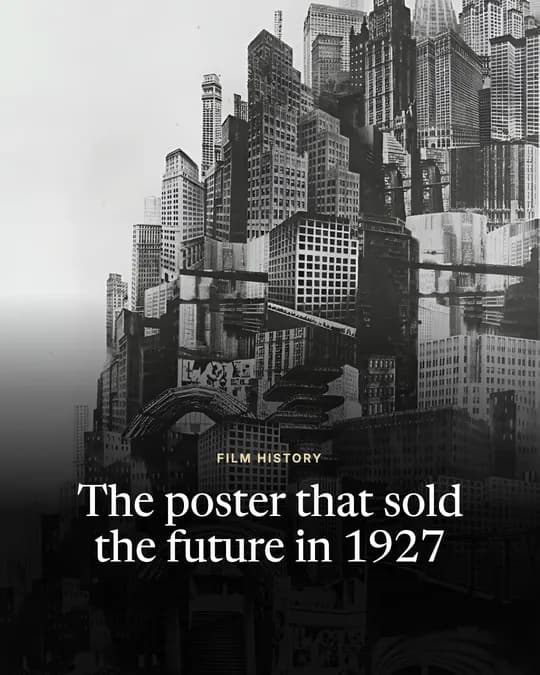 Post in the editorial profile style: The poster that sold the future in 1927